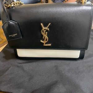 Saint Laurent Bi-color Sunset Medium Calfskin Bag